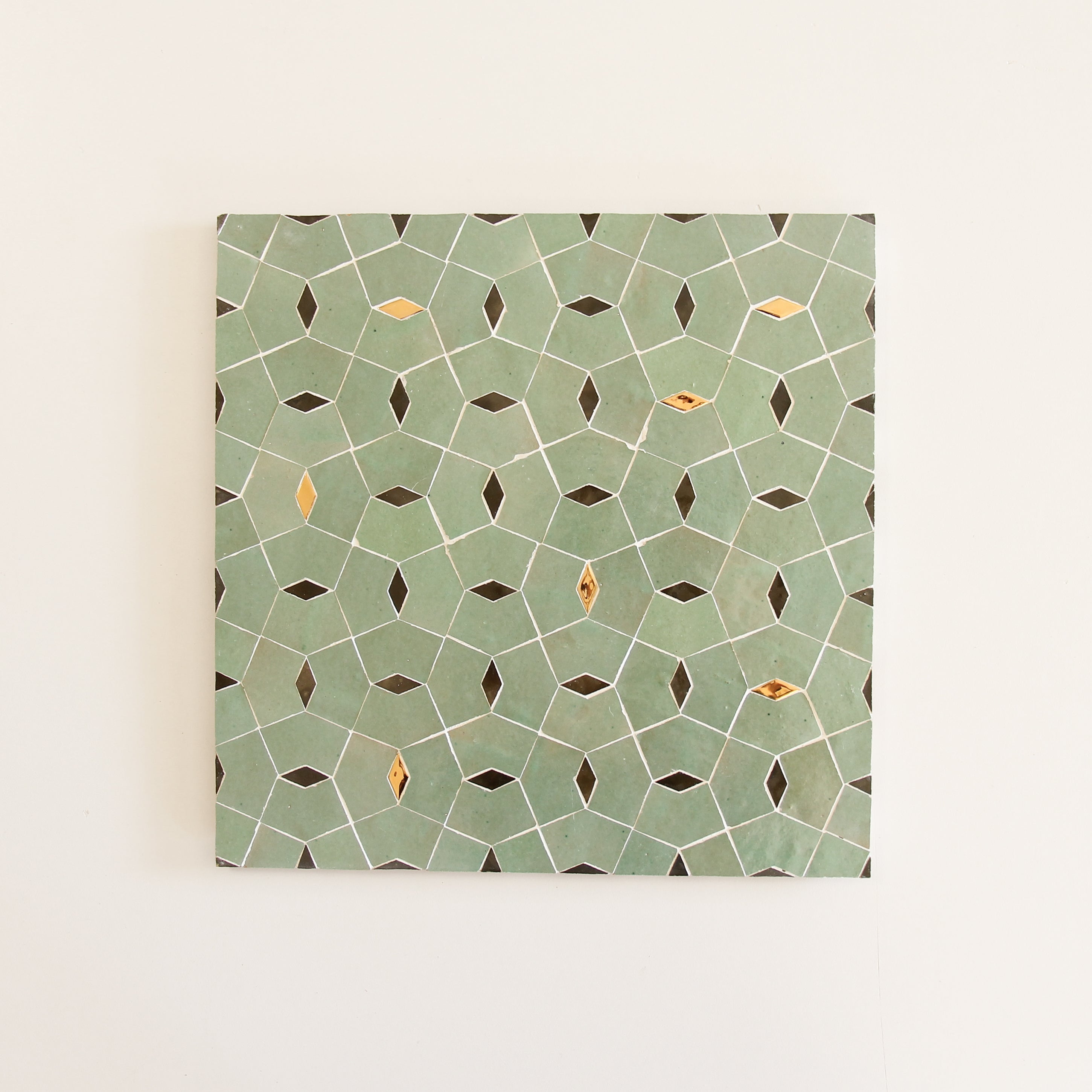 Moroccan Zellige Mosaic EZR0227 - Avocado, Oliva & Oro