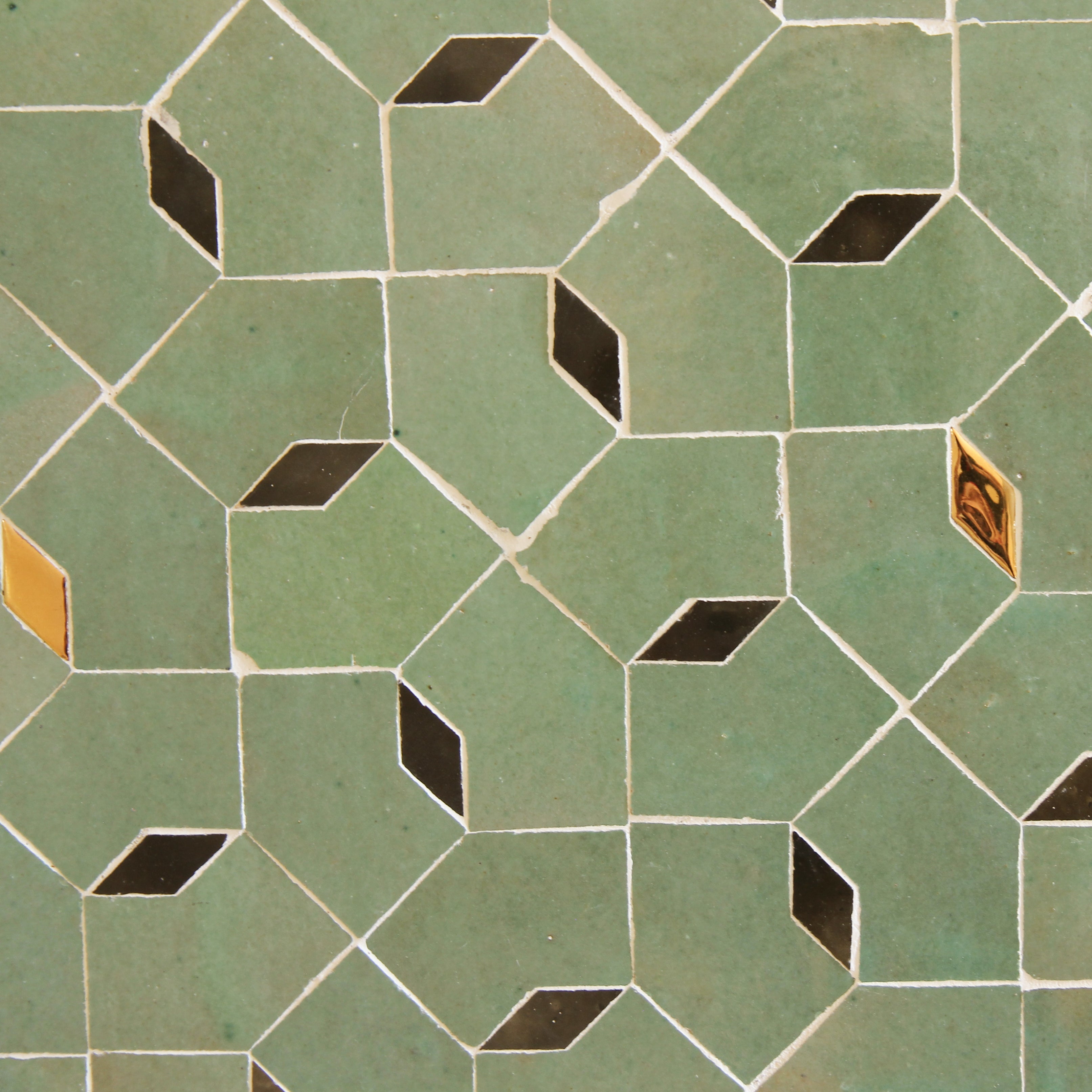 Moroccan Zellige Mosaic EZR0227 - Avocado, Oliva & Oro