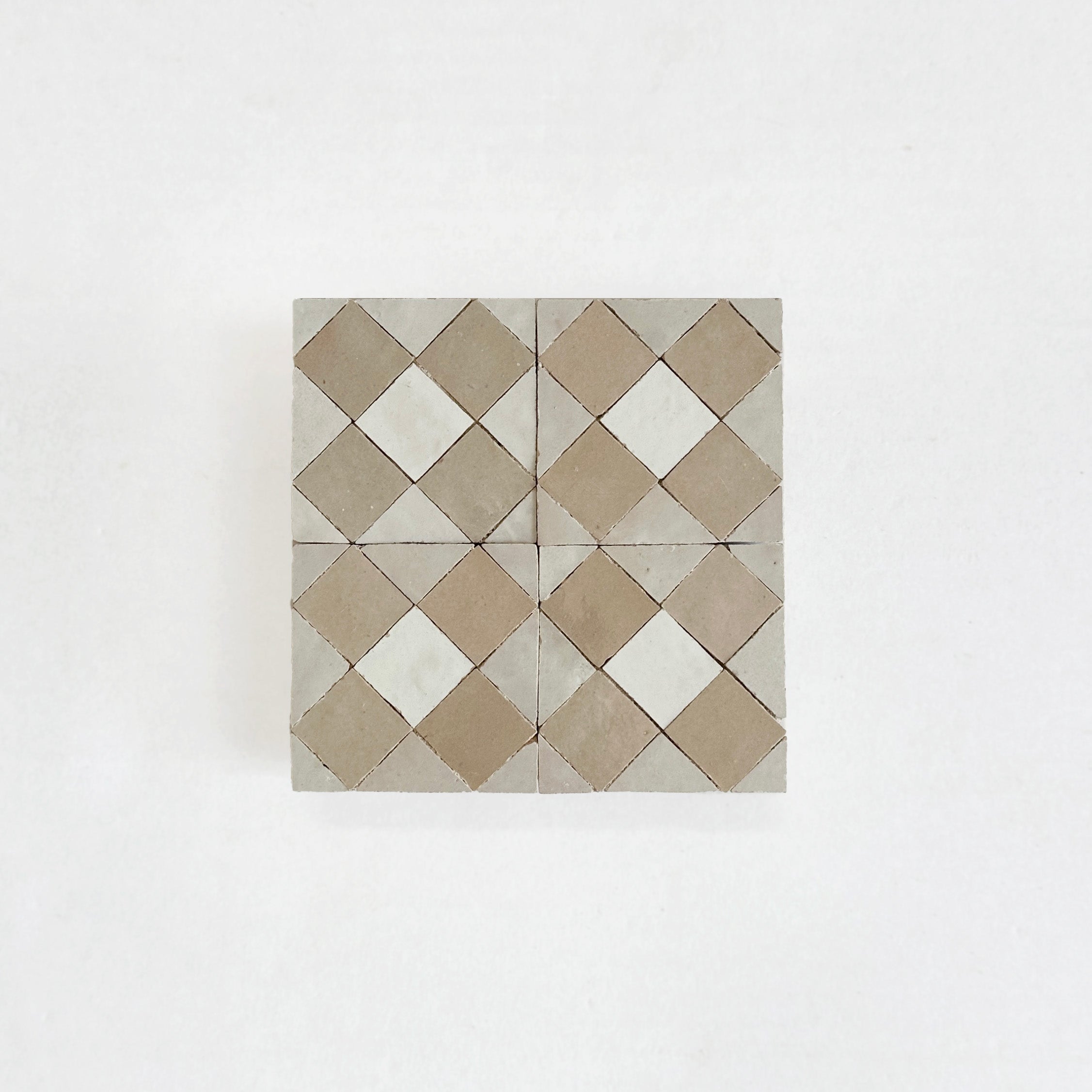 Moroccan Zellige Mosaic EZR0225 Oat, Latte, Snow