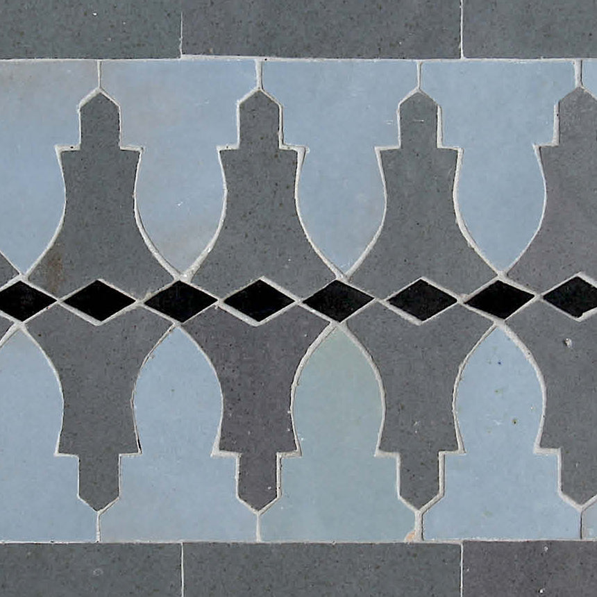 EZRBRD2109 Zellige Border Mosaic