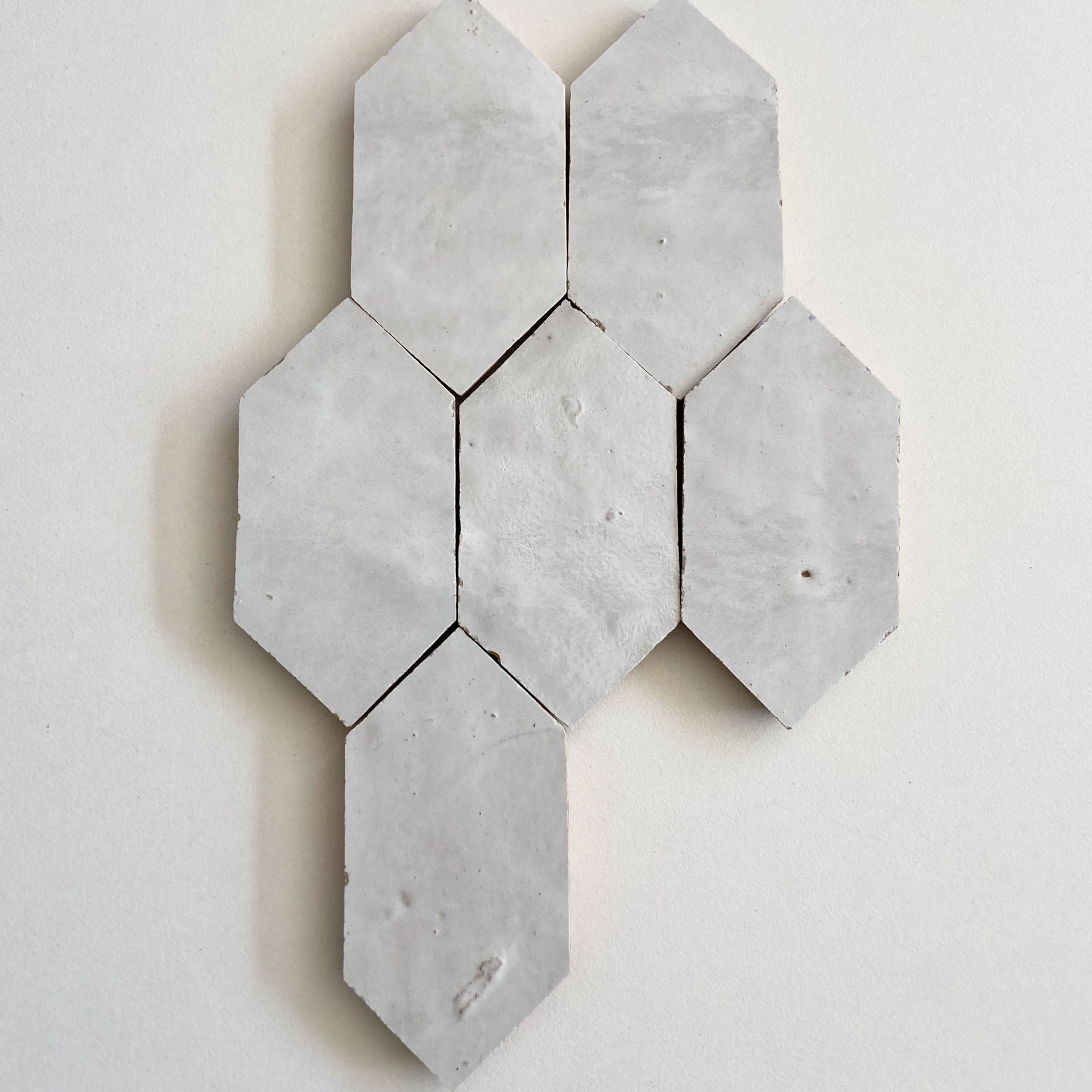 Moroccan Zellige Mosaic EZR0194 Loose: Snow