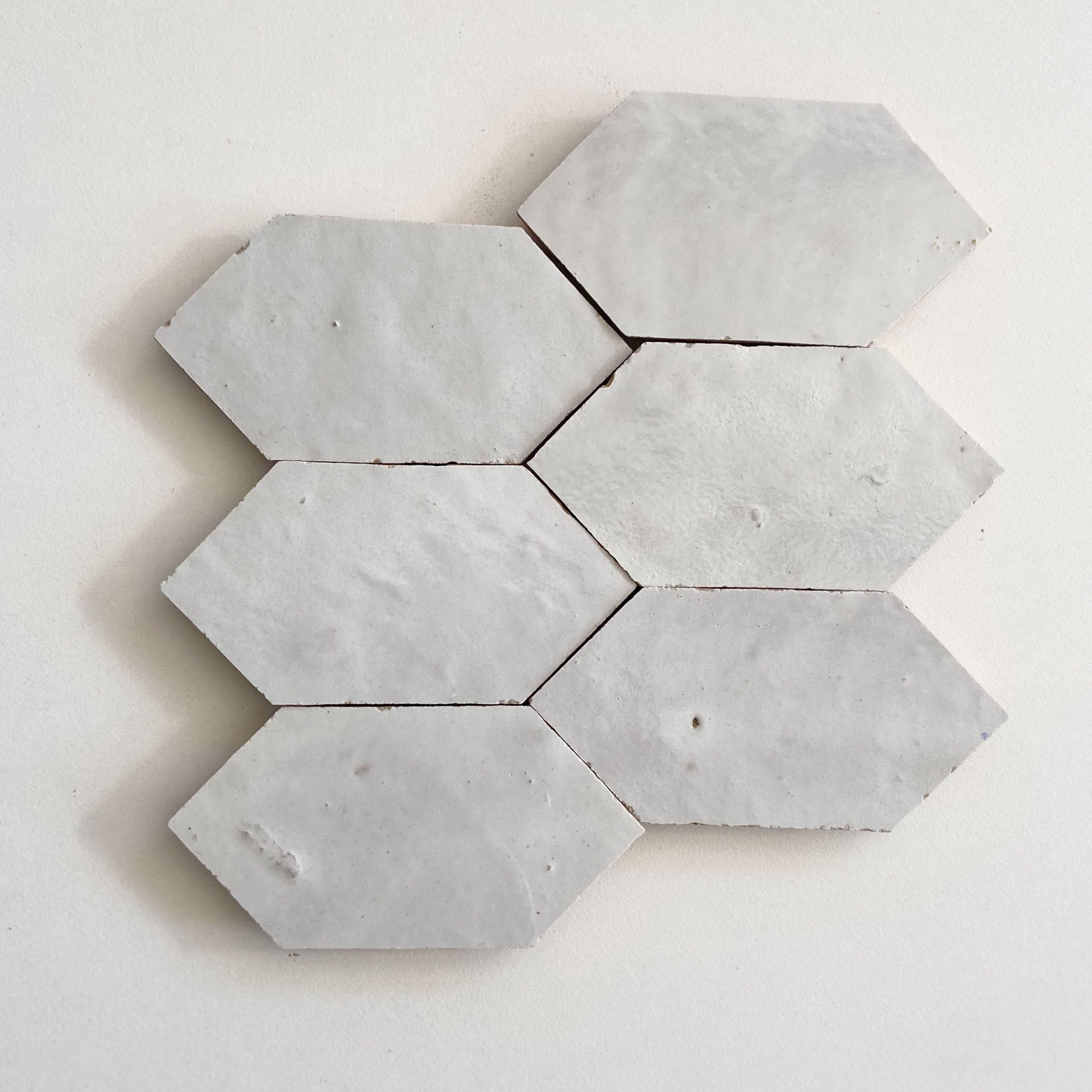 Moroccan Zellige Mosaic EZR0194 Loose: Snow