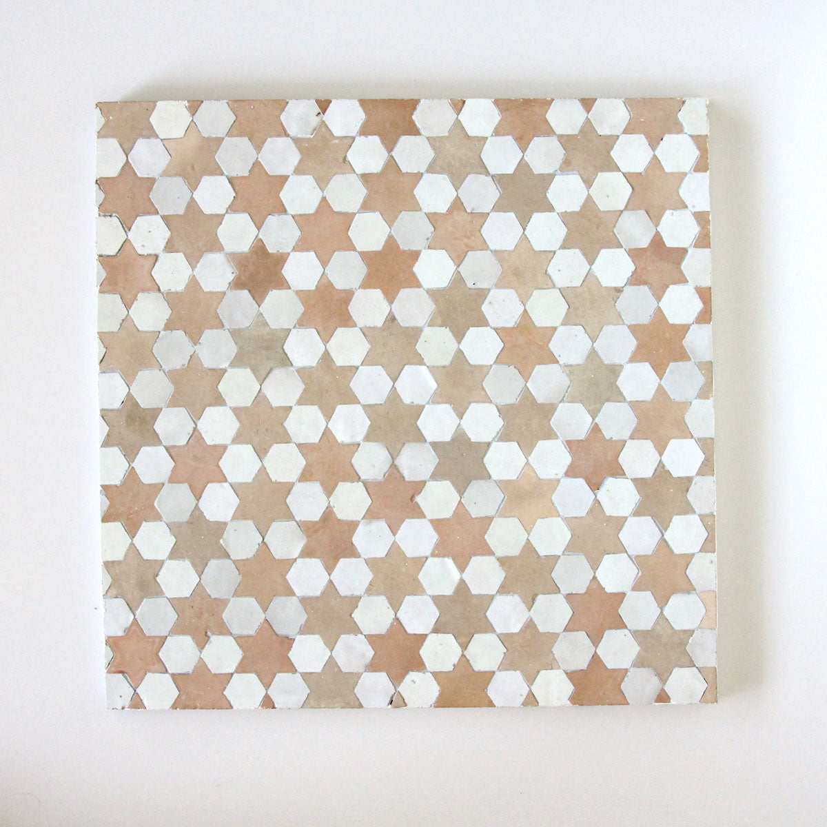 Moroccan Zellige Senda Mosaic Snow + Clay