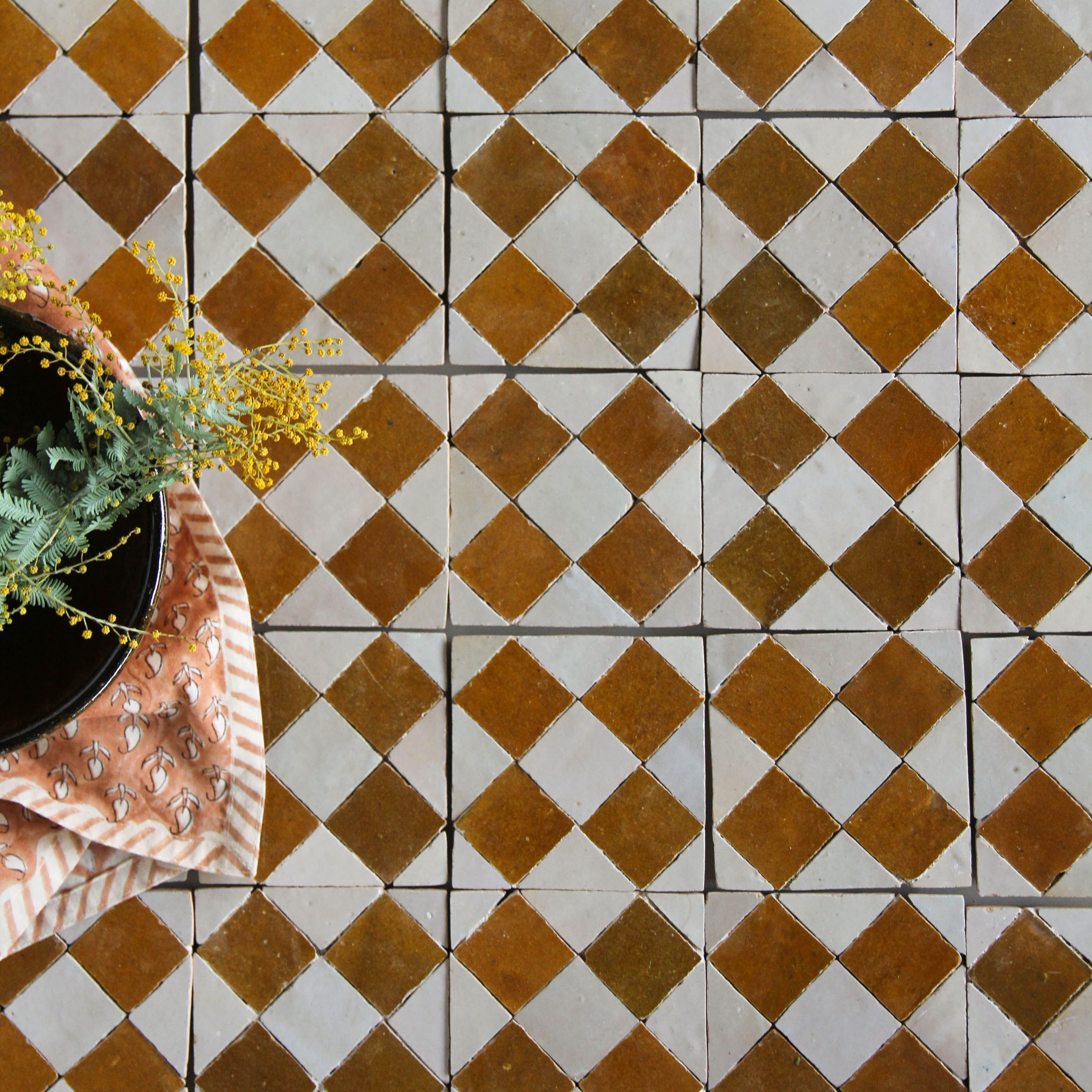 Moroccan Zellige Tavira Mosaic Manuka + Oat