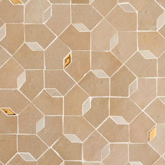 Moroccan Zellige Mosaic EZR0227 - Latte, Dust & Oro