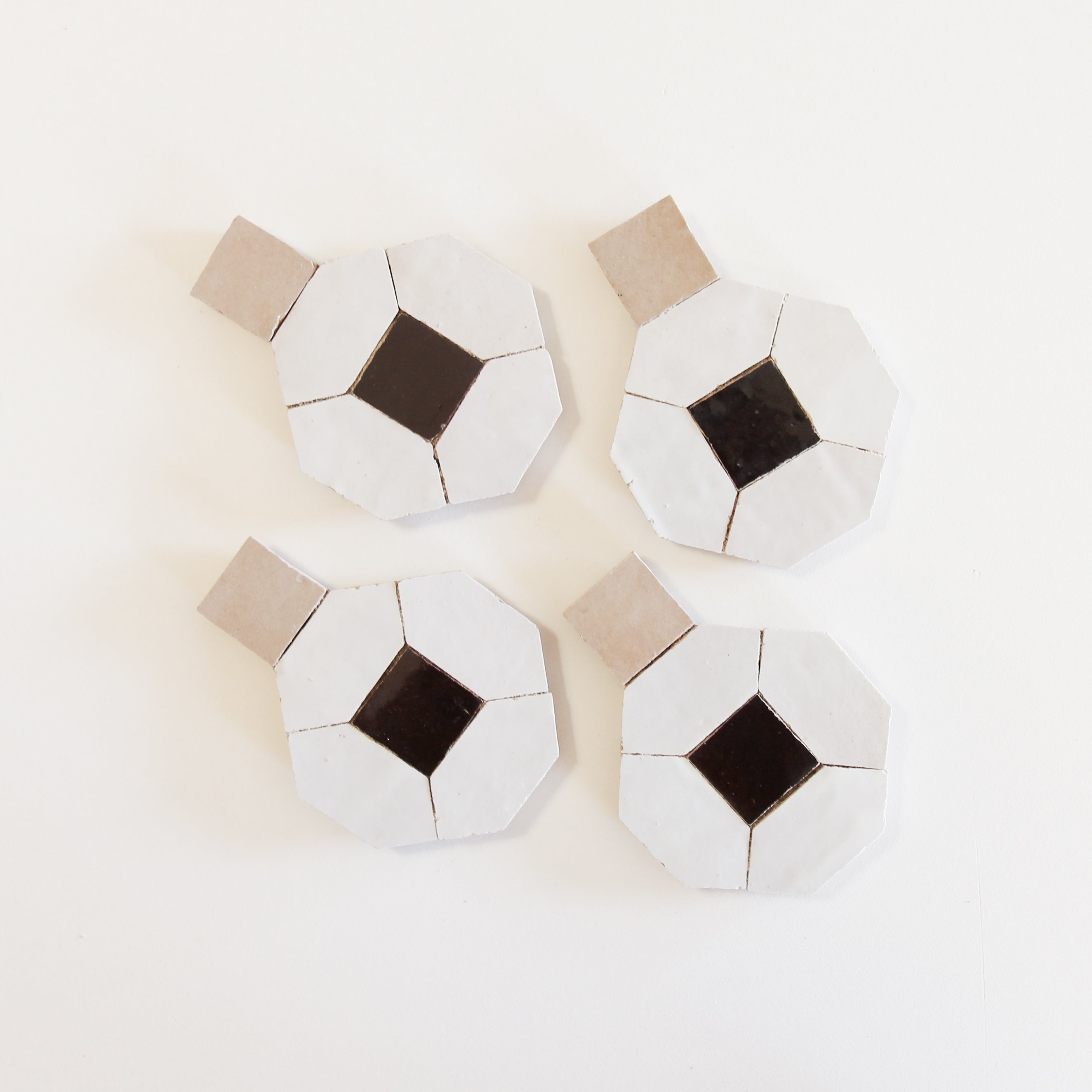 Moroccan Zellige Mosaic EZR0229 - Dust, Chocolate & Oat