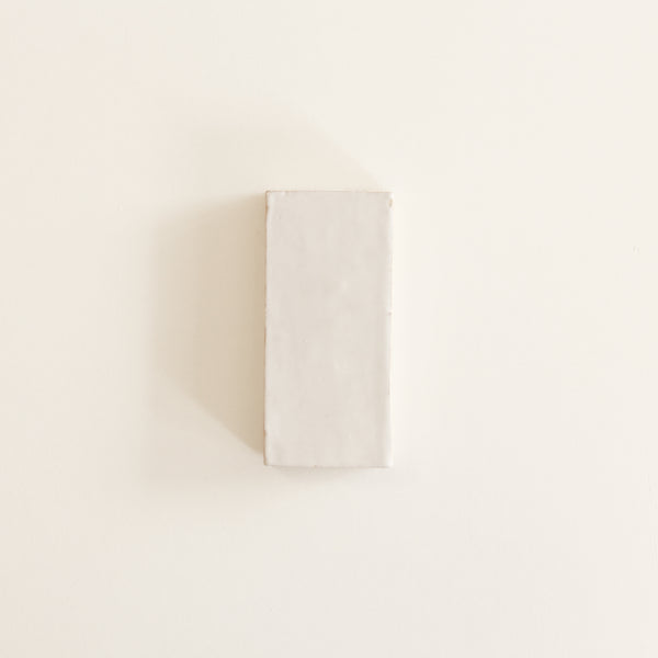 Wide Bejmat Tile Sample in Colour Snow