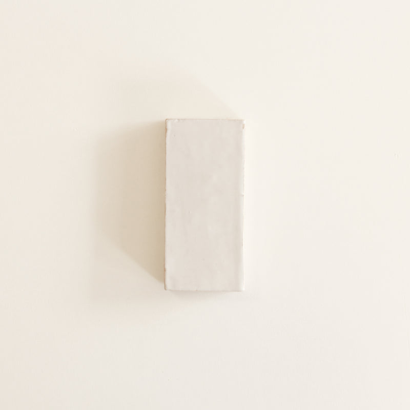 Wide Bejmat Tile Sample in Colour Snow