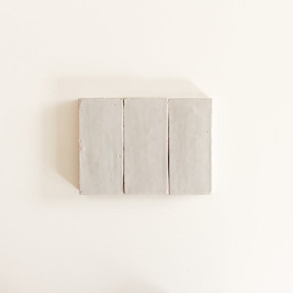 Wide Bejmat Tile Sample in Colour Snow