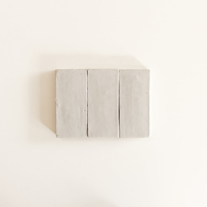 Wide Bejmat Tile Sample in Colour Snow