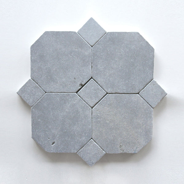 Moroccan-Limestone-TilesofEzra-Octagon-Light-Grey-Silver_1