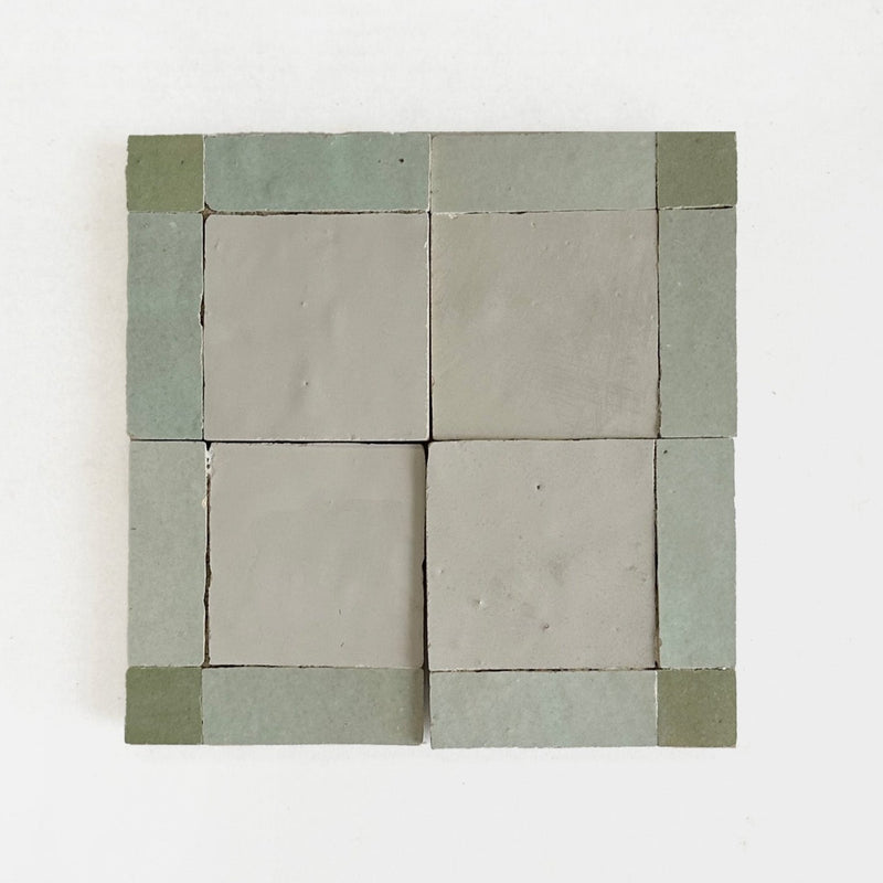 Moroccan Zellige Mosaic EZR0226 Moss, Avocado, Chameleon - NEW*