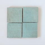 Moroccan Zellige Square Moss Sample