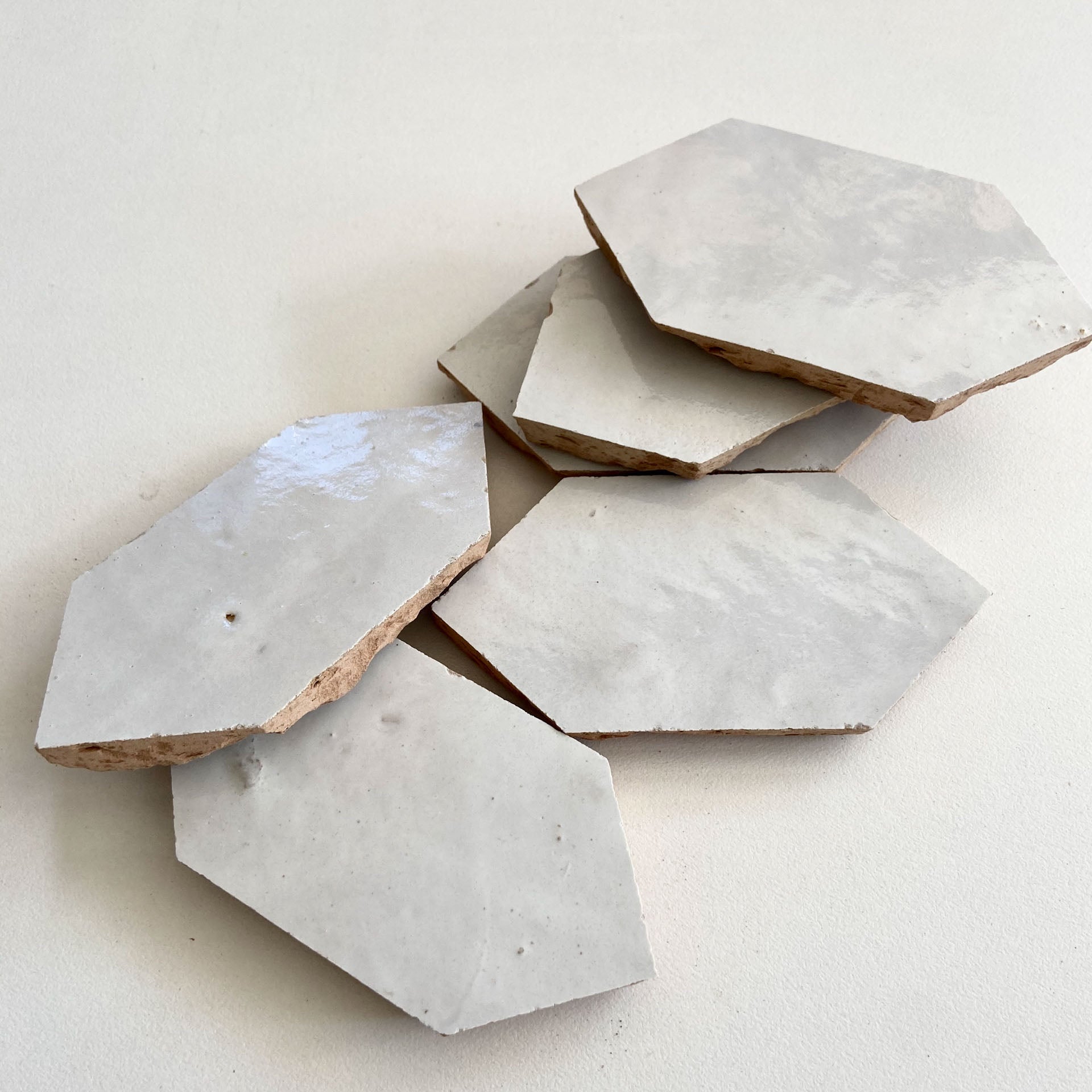 Moroccan Zellige Mosaic EZR0194 Loose: Snow