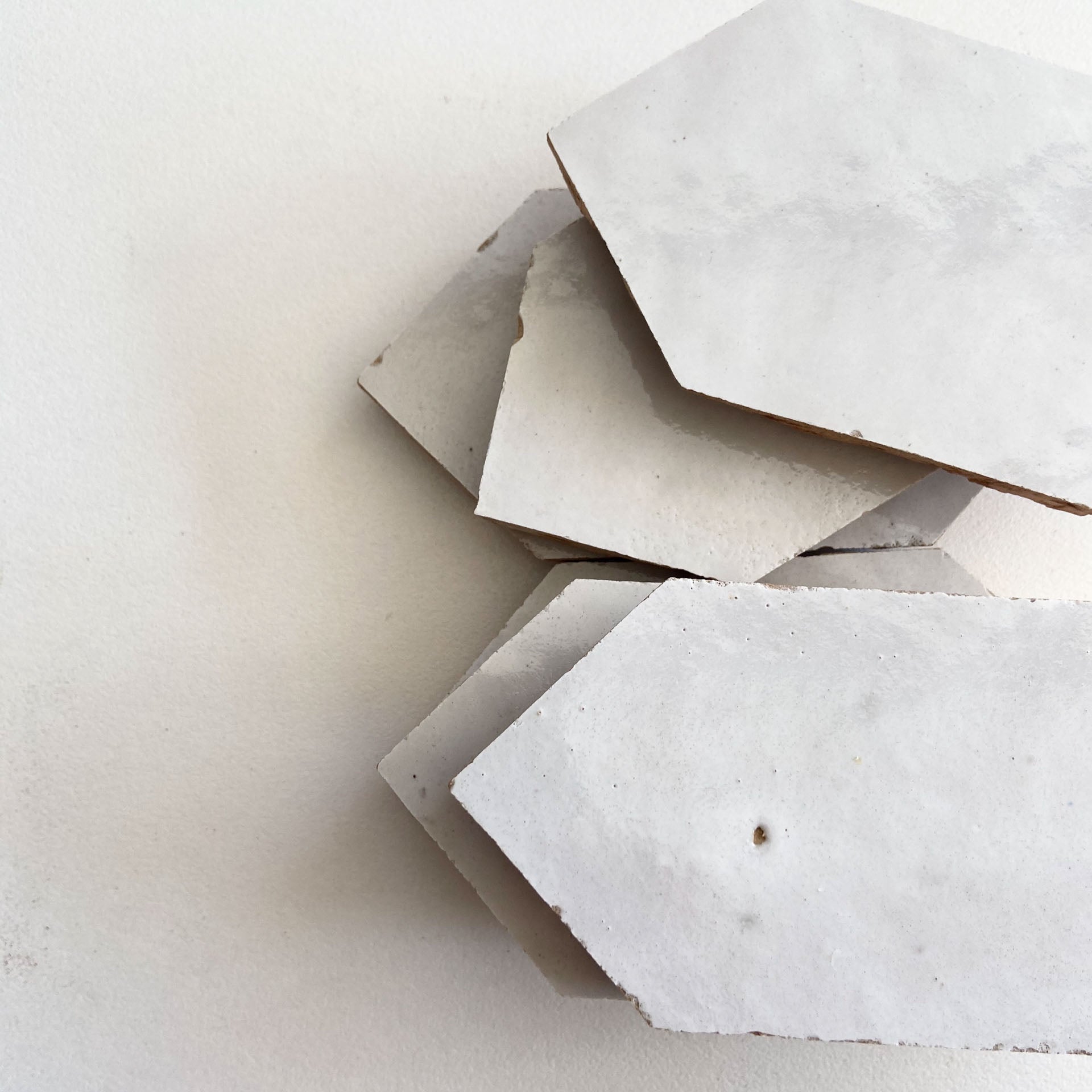 Moroccan Zellige Mosaic EZR0194 Loose: Snow