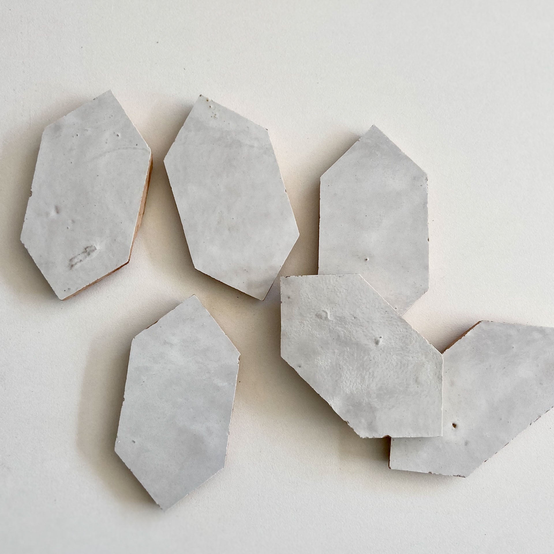 Moroccan Zellige Mosaic EZR0194 Loose: Snow