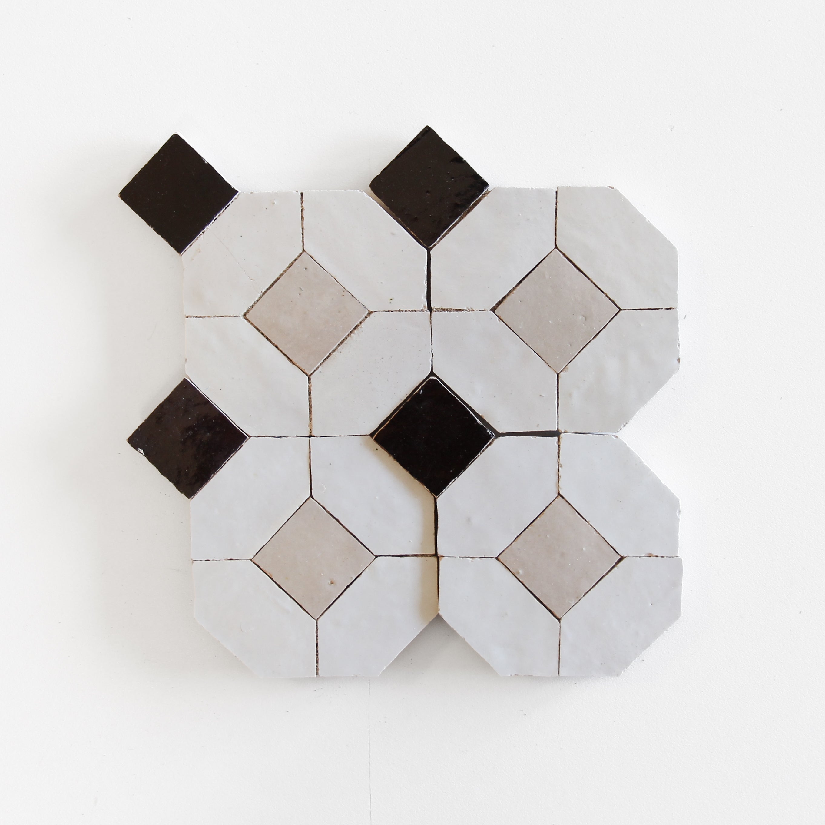 Moroccan Zellige Lienzo Mosaic Dust + Chocolate + Oat