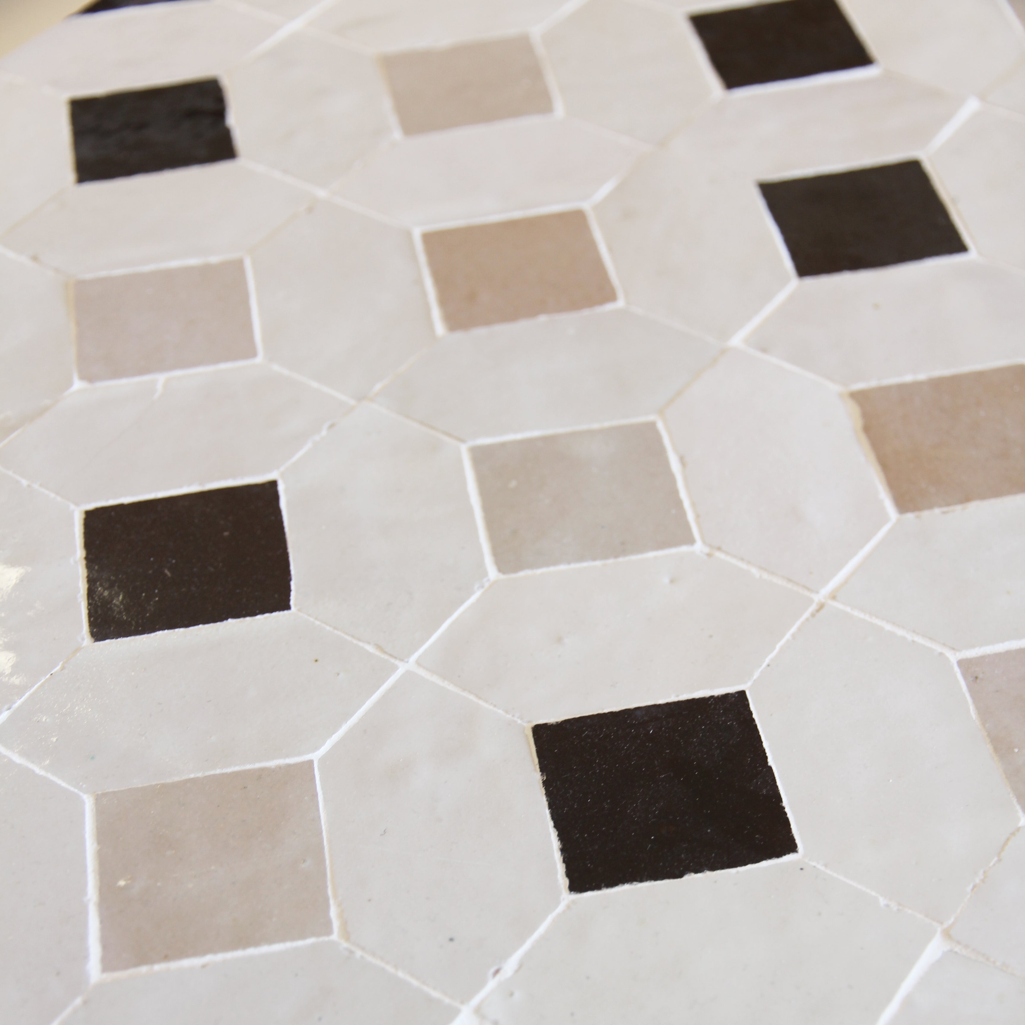 Moroccan Zellige Mosaic EZR0229 - Dust, Chocolate & Oat